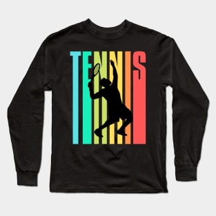 US Open Tennis Player Silhouette Long Sleeve T-Shirt